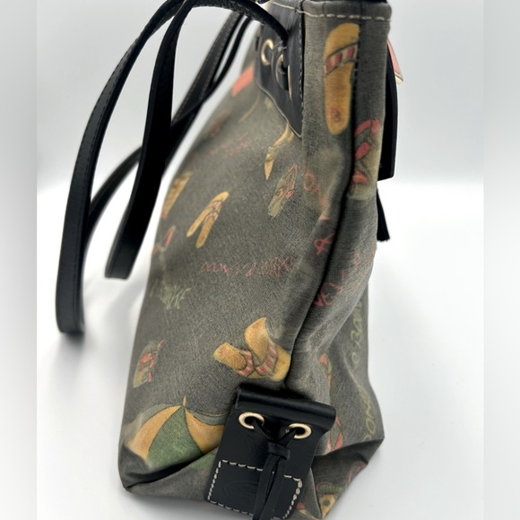 Vintage Y2K Dooney & Bourke Purse Tassels Miami Beach Satchel Boho 90’s Designer - Picture 6 of 16